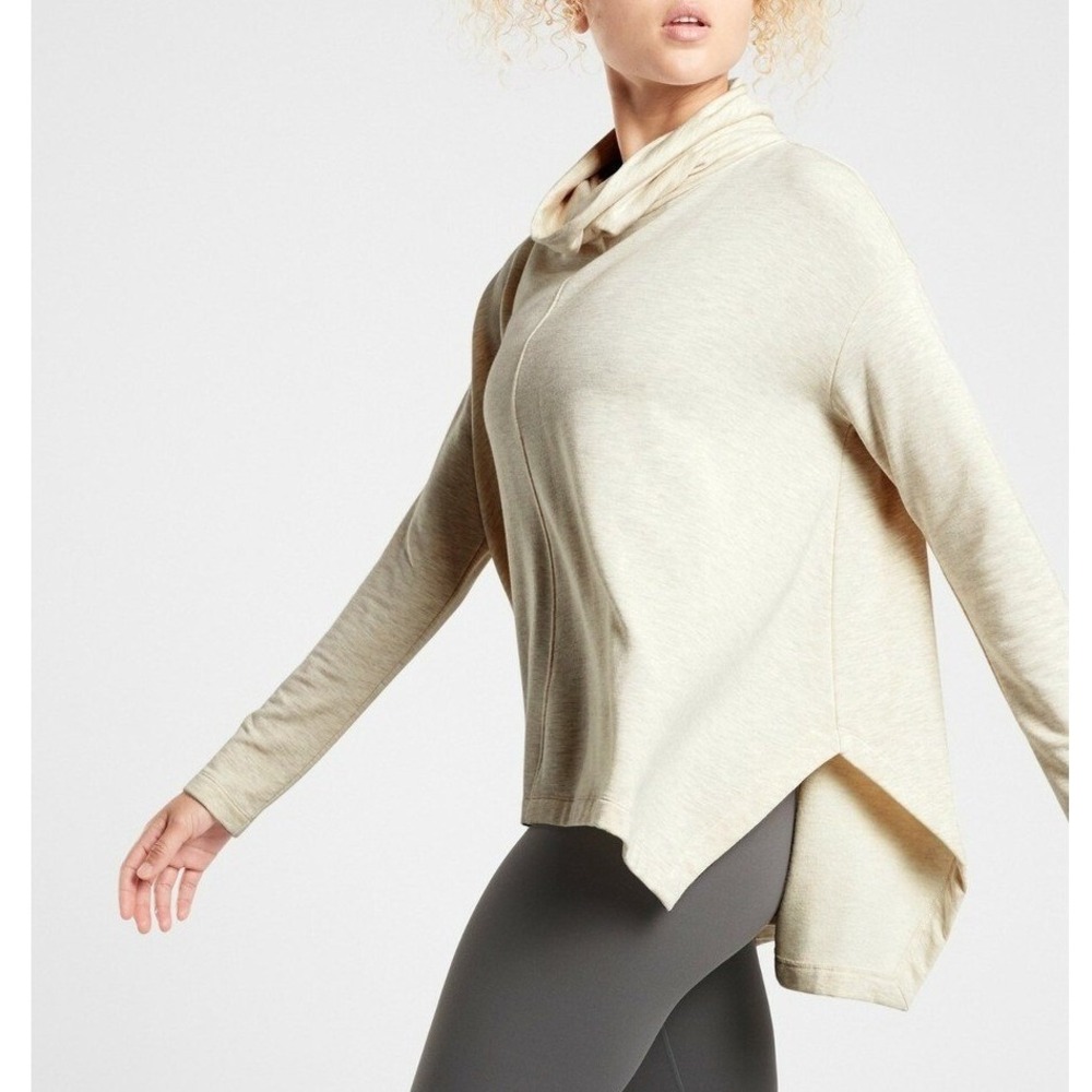 Athleta M Ethereal Brushed Funnel Neck Sweater Style 510381 Sweatshirt Oversized